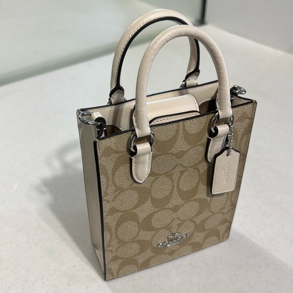 Coach Mini Tote or Crossbody Signature Canvas Like New - Picture 11 of 11